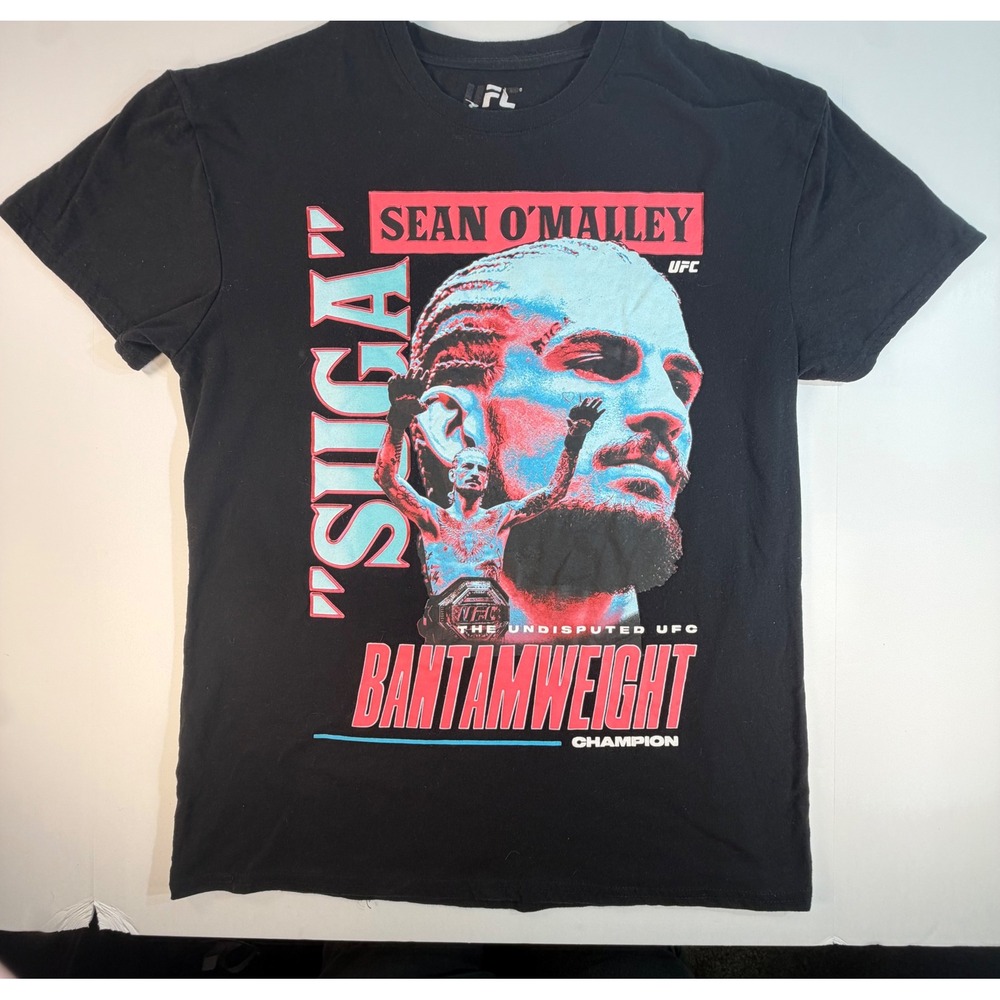 UFC Sean Suga O'Malley Bantamweight Champion Graphic T-Shirt Black Large